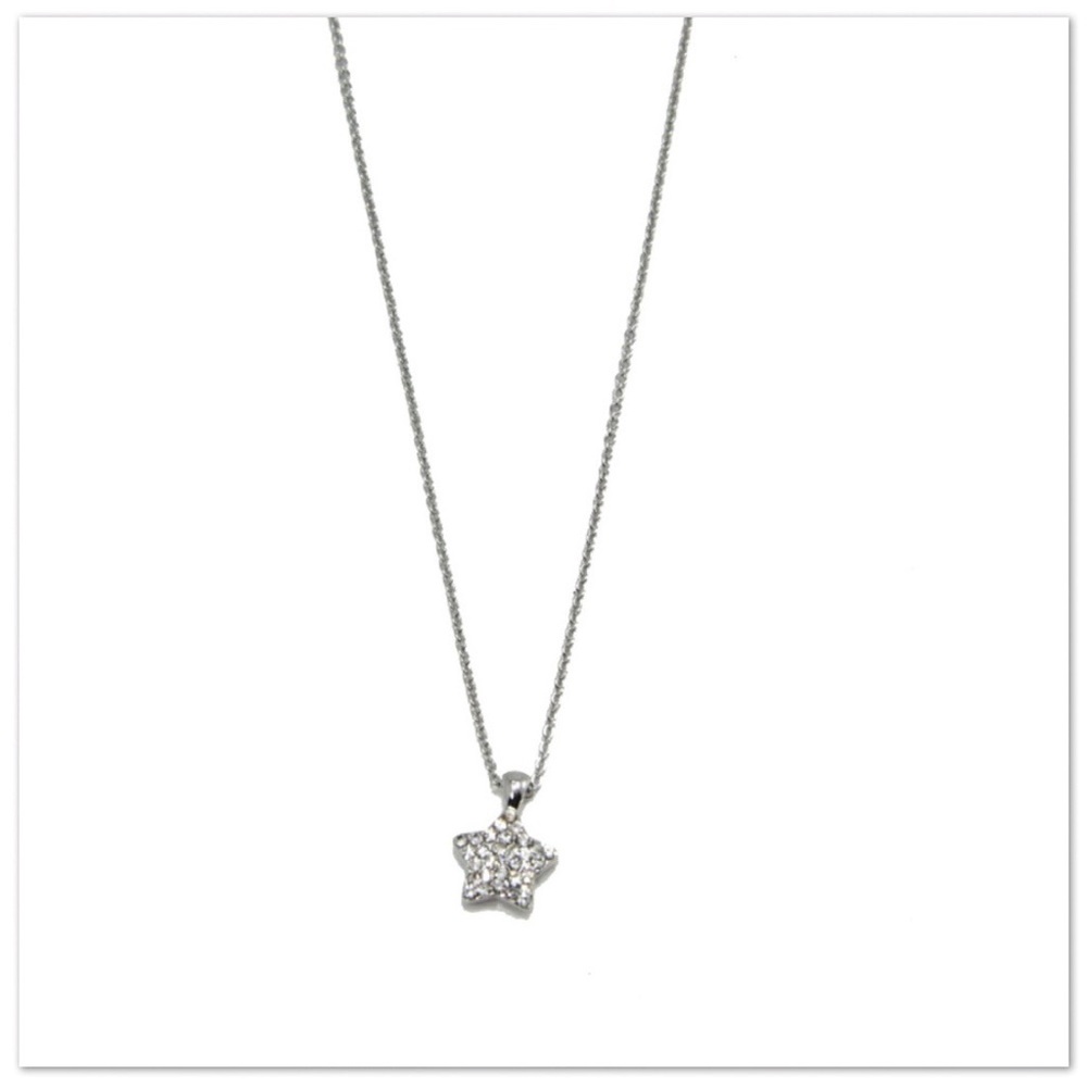 ⭐️ Dainty Crystal Silver Star Necklace ⭐️